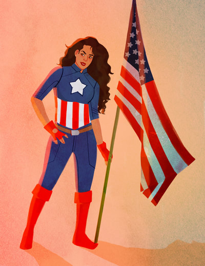 Captain America Chavez by Carina Guevara