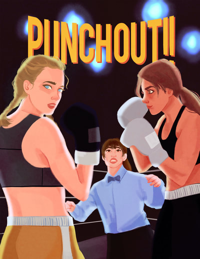Female Punchout Redesign Poster by Carina Guevara
