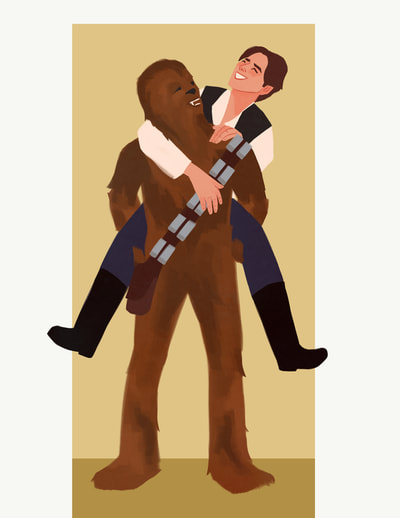 Han and Chewie by Carina Guevara