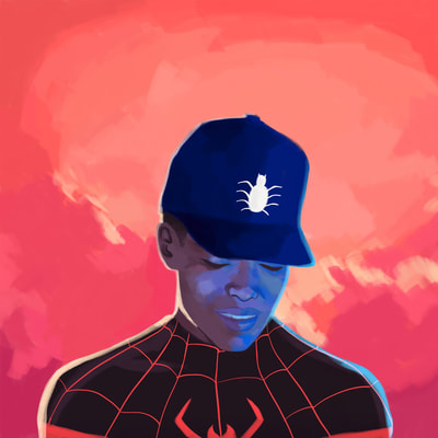 Miles Morales based on Chance the Rapper's Coloring Book by Carina Guevara